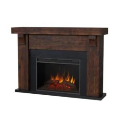 64" Gunnison Chestnut Barnwood Electric Fireplace -Electric Radiators Direct 3 476