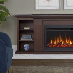 74" Winterset Dark Walnut Electric Fireplace 15 74" Winterset Dark Walnut Electric Fireplace -Electric Radiators Direct 3 512