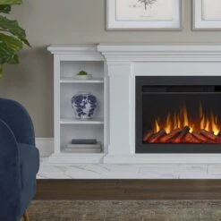 74" Winterset White Electric Fireplace -Electric Radiators Direct 3 513