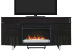 64" New Enterprise Black Infrared Media Electric Fireplace W/ Bluetooth Speakers 9 64" New Enterprise Black Infrared Media Electric Fireplace W/ Bluetooth Speakers -Electric Radiators Direct 3 56