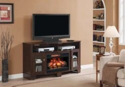 59" LaSalle Midnight Cherry Electric Fireplace Media Console -Electric Radiators Direct 3 62