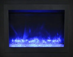30" Sierra Flame Electric Fireplace Insert With Dual Steel Surround -Electric Radiators Direct 3. 15
