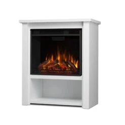 32" Hollis Real Flame White Electric Fireplace Stove 21 32" Hollis Real Flame White Electric Fireplace Stove -Electric Radiators Direct 33 02