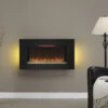 36'' Elysium Black Infrared Quartz Wall Electric Fireplace