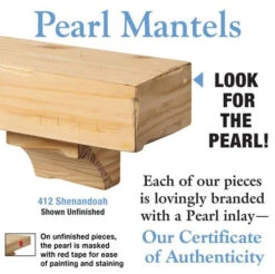 48" / 60" / 72" Shenandoah Mantel Shelf - Unfinished -Electric Radiators Direct 4 154