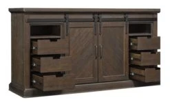 64" Southgate Antique Coffee Infrared Media Electric Fireplace -Electric Radiators Direct 4 16