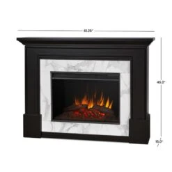 61.25" Merced Black Electric Fireplace -Electric Radiators Direct 4 261