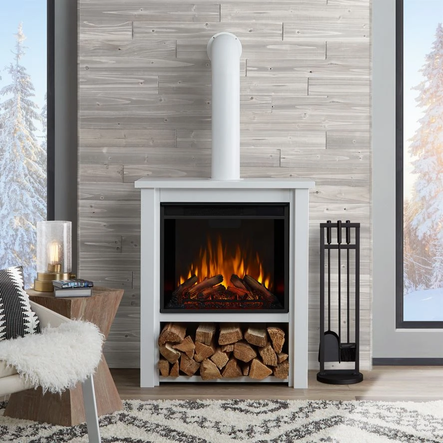 32" Hollis Real Flame White Electric Fireplace Stove 3 32" Hollis Real Flame White Electric Fireplace Stove