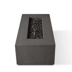 60" Eureka Casual Rectangle Natural Gas Fire Table In Carbon -Electric Radiators Direct 4 328