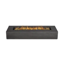 72" Beaumont Rectangle Propane Fire Table In Carbon -Electric Radiators Direct 4 331
