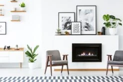 36" Boston Builders Direct Vent Linear Natural Gas Wall Fireplace -Electric Radiators Direct 4 336