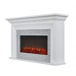 69" Sonia White Landscape Electric Fireplace -Electric Radiators Direct 4 350