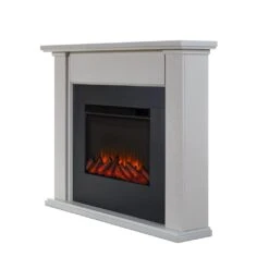 52" Tejon Slim Bone White Electric Fireplace -Electric Radiators Direct 4 353