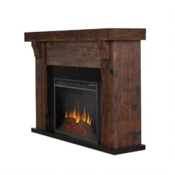 64" Gunnison Chestnut Barnwood Electric Fireplace -Electric Radiators Direct 4 356