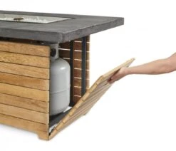 42" Darien Rectangular Gas Fire Pit Table With Aluminum Top -Electric Radiators Direct 4 382