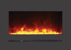 26" Sierra Flush Wall Mount Electric Fireplace W/ Steel Surrounding With Clear Media -Electric Radiators Direct 4. 22