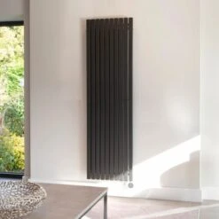 Ecostrad Adesso IQ WiFi Vertical Designer Electric Radiator - Black 1200w (490 X 1600mm) -Electric Radiators Direct 401a1303 square 1 2
