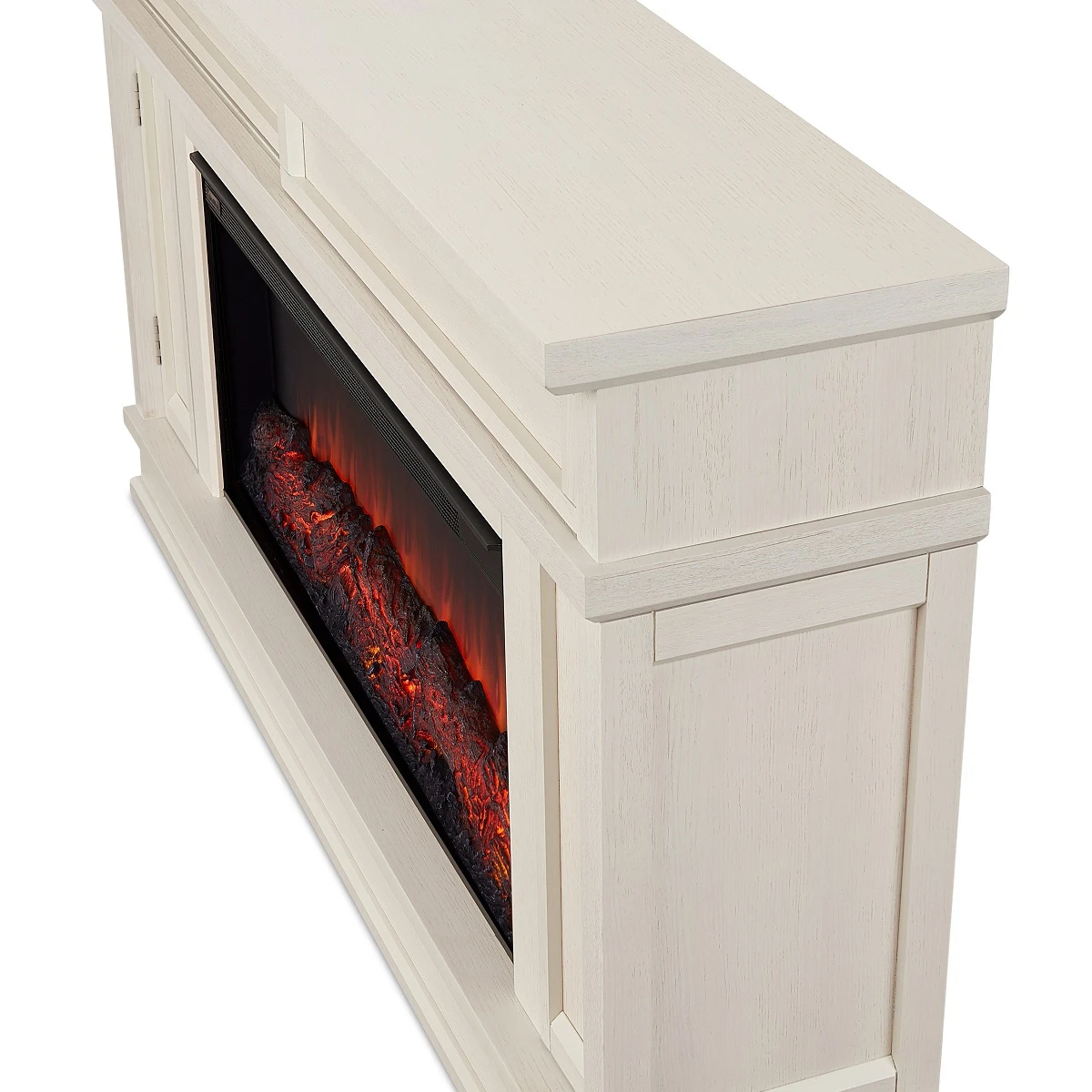 60" Torrey Bone White Electric Fireplace 7 60" Torrey Bone White Electric Fireplace - Image 5