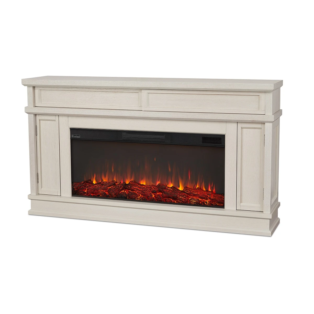 60" Torrey Bone White Electric Fireplace 4 60" Torrey Bone White Electric Fireplace - Image 2