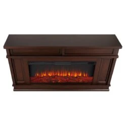 60" Torrey Dark Walnut Electric Fireplace -Electric Radiators Direct 4020E DW Top