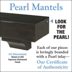 48" / 60" / 72" Shenandoah Mantel Shelf - Espresso -Electric Radiators Direct 5 114