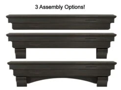 48" / 60" / 72" Celeste Espresso Mantel Shelf -Electric Radiators Direct 5 127