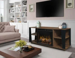 59" Dimplex Arlo Media Console Electric Fireplace With Logs -Electric Radiators Direct 5 146