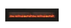 88" Amantii Flush Mount Electric Fireplace W/ Black Glass Surrounding With Log Set -Electric Radiators Direct 5 170