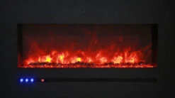 48" Sierra Flush Wall Mount Electric Fireplace W/ Steel Surrounding With Clear Media -Electric Radiators Direct 5 173