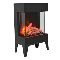 20" Cube - 3 Sided Electric Fireplace With A 10 Piece Birch Log -Electric Radiators Direct 5 236