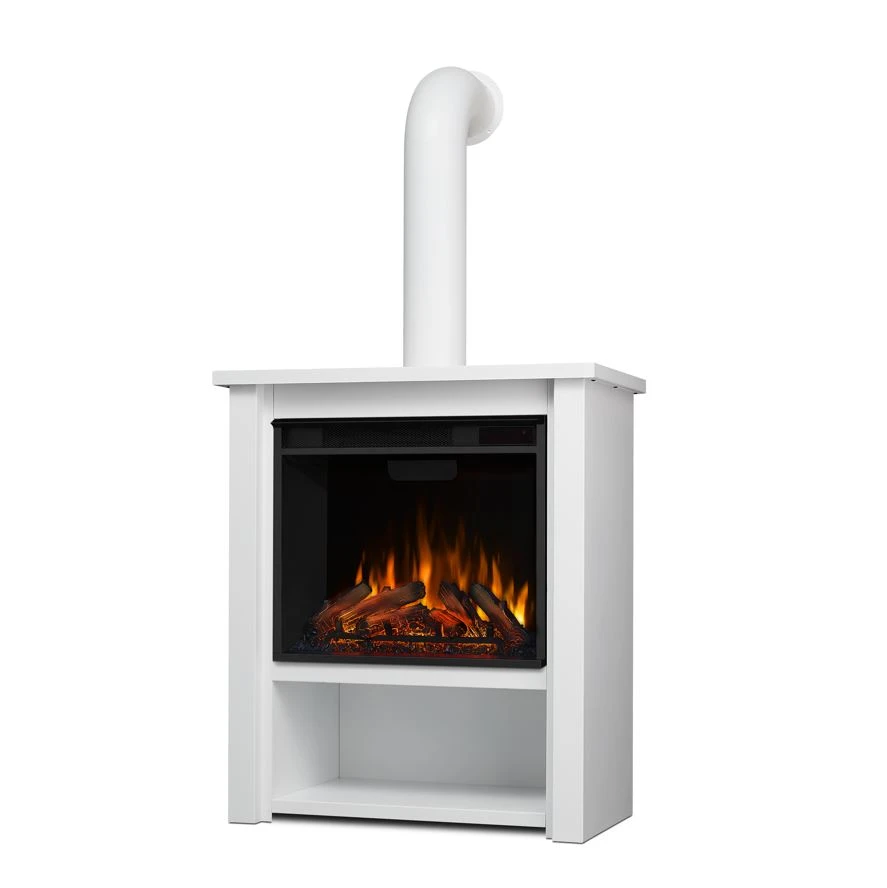 32" Hollis Real Flame White Electric Fireplace Stove 5 32" Hollis Real Flame White Electric Fireplace Stove - Image 3