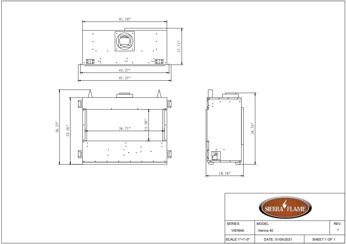40" Vienna Natural Gas Direct Vent Linear Gas Wall Fireplace 7 40" Vienna Natural Gas Direct Vent Linear Gas Wall Fireplace - Image 5