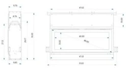 48" Emerson Natural Gas Slim See-thru Linear Wall Fireplace 16 48" Emerson Natural Gas Slim See-thru Linear Wall Fireplace -Electric Radiators Direct 5 313
