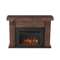 64" Gunnison Chestnut Barnwood Electric Fireplace -Electric Radiators Direct 5 323