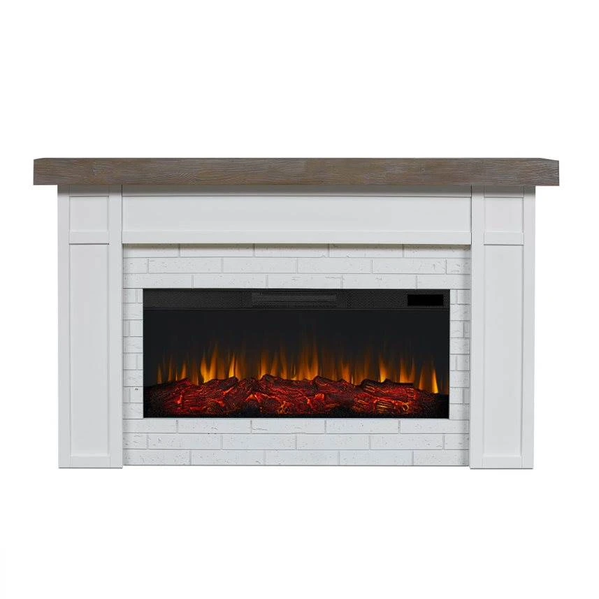 64" Cravenhall White Electric Fireplace 7 64" Cravenhall White Electric Fireplace - Image 5