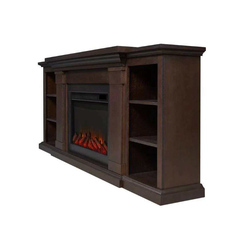 74" Winterset Dark Walnut Electric Fireplace 7 74" Winterset Dark Walnut Electric Fireplace - Image 5