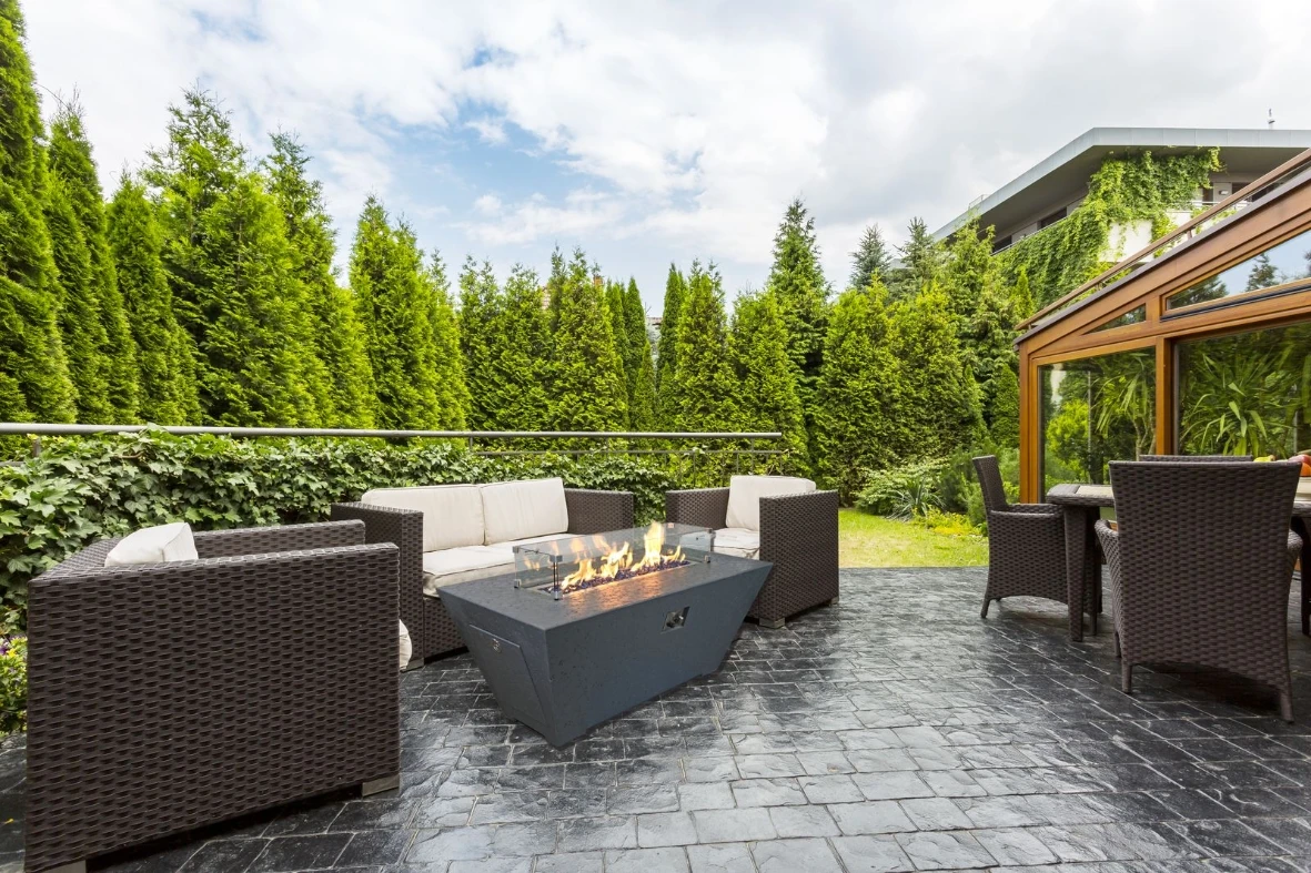 Athena 72" Grand Canyon Olympus Chat Height Liquid Propane Rectangular Gas Fire Pit Table 10 Athena 72" Grand Canyon Olympus Chat Height Liquid Propane Rectangular Gas Fire Pit Table - Image 8