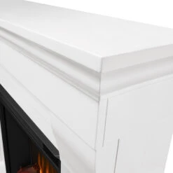 40.94" Chateau White Electric Fireplace -Electric Radiators Direct 5910E W Corner