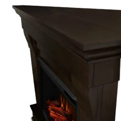 40.94" Chateau Dark Walnut Corner Electric Fireplace -Electric Radiators Direct 5950E DW Corner
