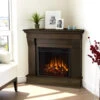 40.94" Chateau Dark Walnut Corner Electric Fireplace