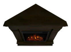 40.94" Chateau Dark Walnut Corner Electric Fireplace -Electric Radiators Direct 5950E DW Top