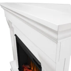 40.94" Chateau White Corner Electric Fireplace -Electric Radiators Direct 5950E W Corner