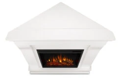 40.94" Chateau White Corner Electric Fireplace -Electric Radiators Direct 5950E W Top