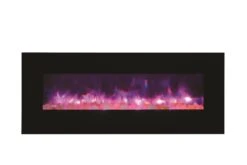48" Amantii Flush Mount Electric Fireplace W/ Black Glass Surrounding -Electric Radiators Direct 6 100