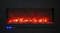 26" Sierra Flush Wall Mount Electric Fireplace W/ Steel Surrounding With Clear Media -Electric Radiators Direct 6 104