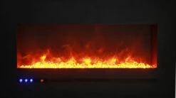 48" Sierra Flush Wall Mount Electric Fireplace W/ Steel Surrounding With Clear Media -Electric Radiators Direct 6 106