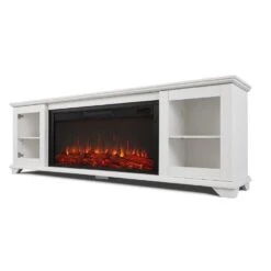 81" Benjamin White TV Stand Electric Fireplace -Electric Radiators Direct 6 194