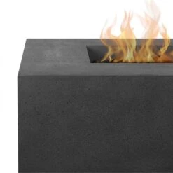 56" Beaumont Rectangle Propane Fire Table In Carbon -Electric Radiators Direct 6 206