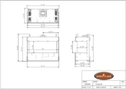 38" Toscana 3 Sided Liquid Propane Wall Fireplace -Electric Radiators Direct 6 213 1