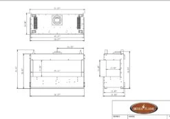 48" Toscana 3 Sided Natural Gas Wall Fireplace -Electric Radiators Direct 6 214 1
